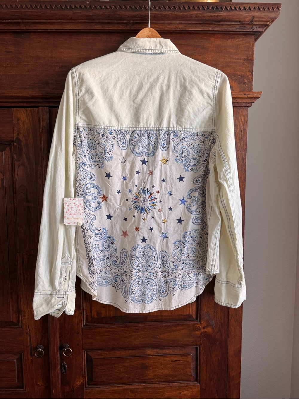 Free People Bandana Bandit Top in Ivory New With Tags Medium